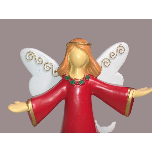 Angel Figurines With Love Peace & Hope Messages In Red Green & Yellow - Picture 8 of 13